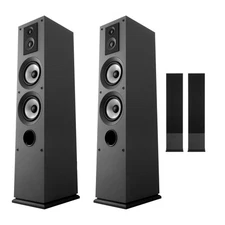 Uimoso Passive Floorstanding Speakers 3-Way Tower Speakers 145W Peak Power Pair