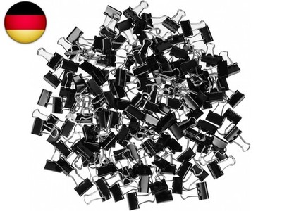 150 Stück Foldback Klammern 19mm Büroklammern Metall Binder Clips V