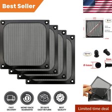 4-Pack of 120mm Black Dust Filter Grills for Desktop PC Safety  Performance