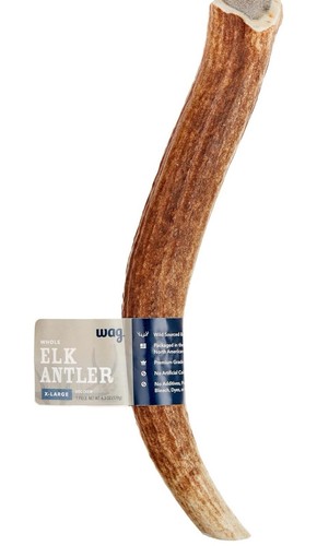 Wag Elchgeweih - ganz - X-Large 10 Zoll lang Hund Kauenetz Neu mit Etikett 6,3 OZ