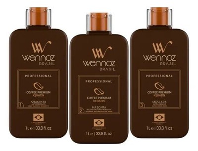 Treatment Keratin Brush WENNOZ or HONMA TOKYO 3x34 FL.OZ Coffee Premium Complete