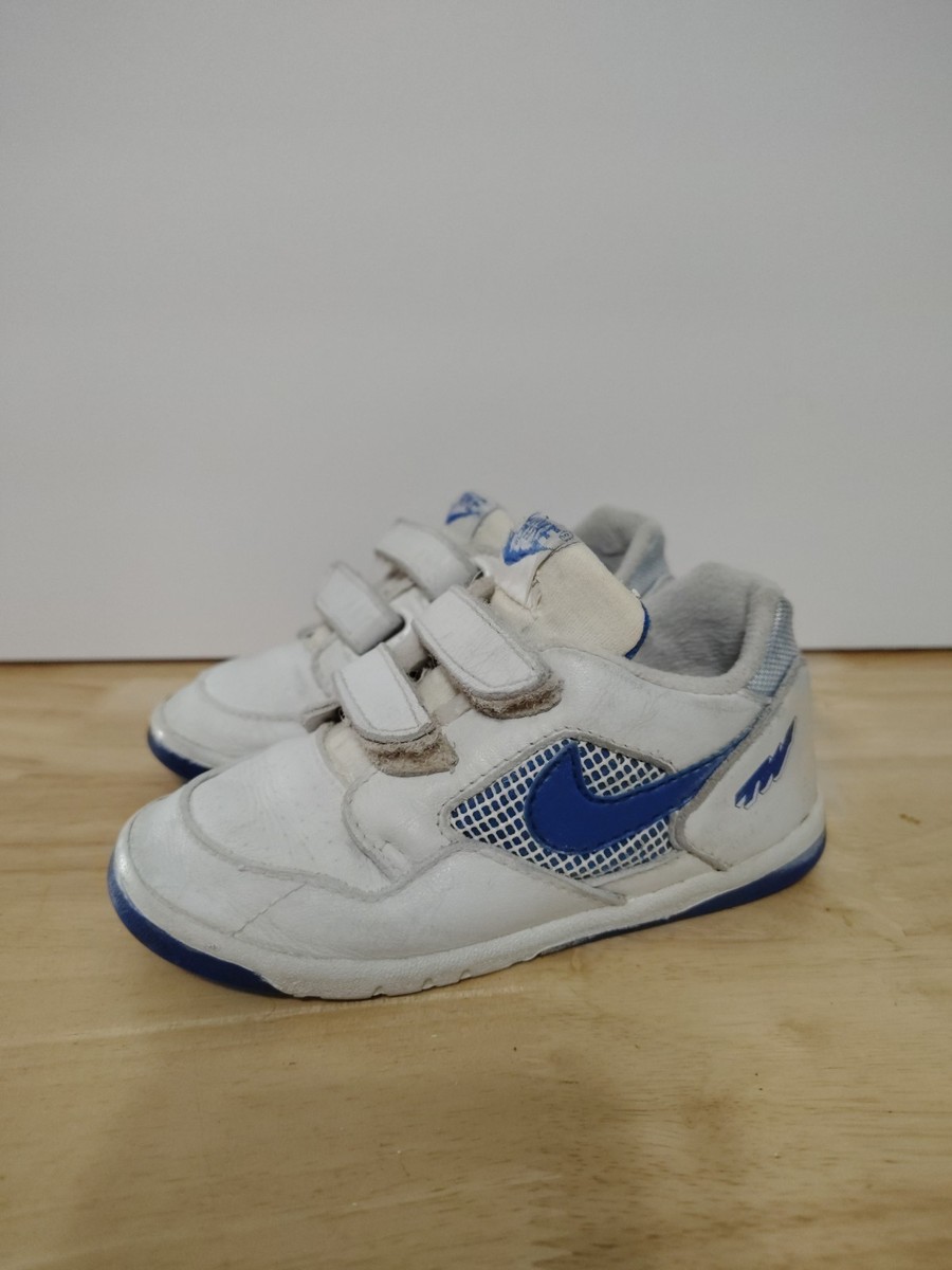 Vintage Nike Shoes Kid Toddler 80's 90s Blue/ White size 8C