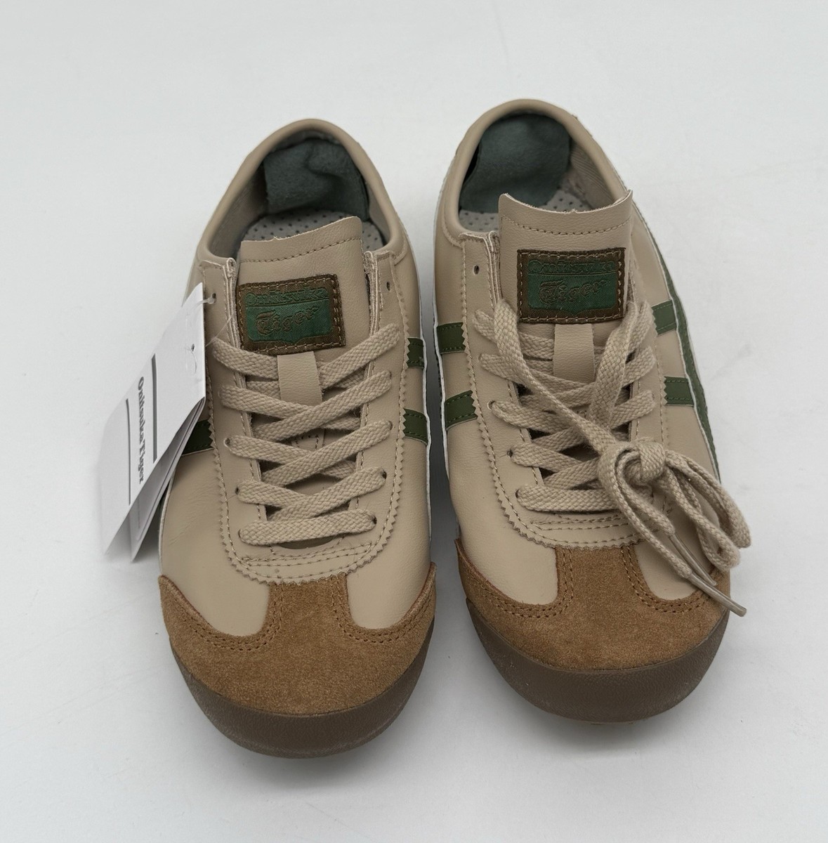 NEW Onitsuka Tiger Tokuten Beige Green Men's Shoes Sneakers Sz. 6