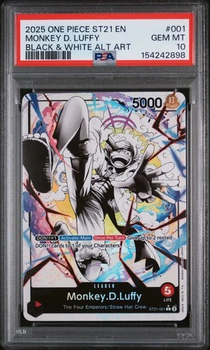 Bandai Monkey D. Luffy ST21-001 Parallel Alt Art Foil Leader English PSA 10