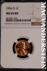 1956-D Lincoln Wheat Cent-Ch Gem BU NGC MS 65 Red Lustrous No Reserve #SLK839