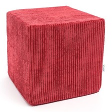 Ecopuf - Pouf in velluto a coste, Pouf Square quadrato 40x40 cm - Block-Velvet