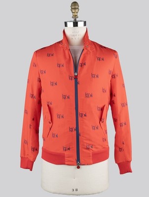 NEW KITON RED BLUE PL COAT KCX71 US 50 - EU 60 KCX71