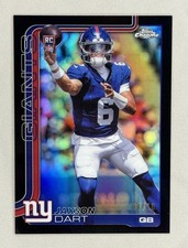 2025 Topps Chrome Football Jaxson Dart #306 Black Refractor /10 (1st on Print)