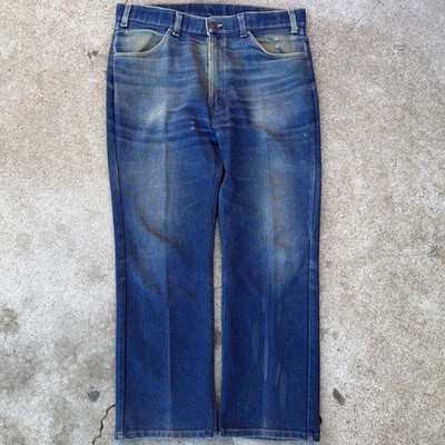 Levi Strauss & Co. Straight Denim Jeans Blue Five-Pocket Button Logo Accents Men