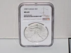 1987 $1 American Silver Eagle NGC MS69 Brown Label