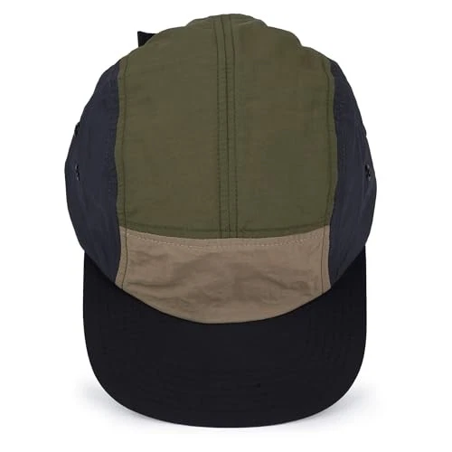 Sombrero de 5 paneles para hombre, ala curva UPF50+ sombreros para el sol rápidos talla única Bo32-verde ejército Foto 2 de 4