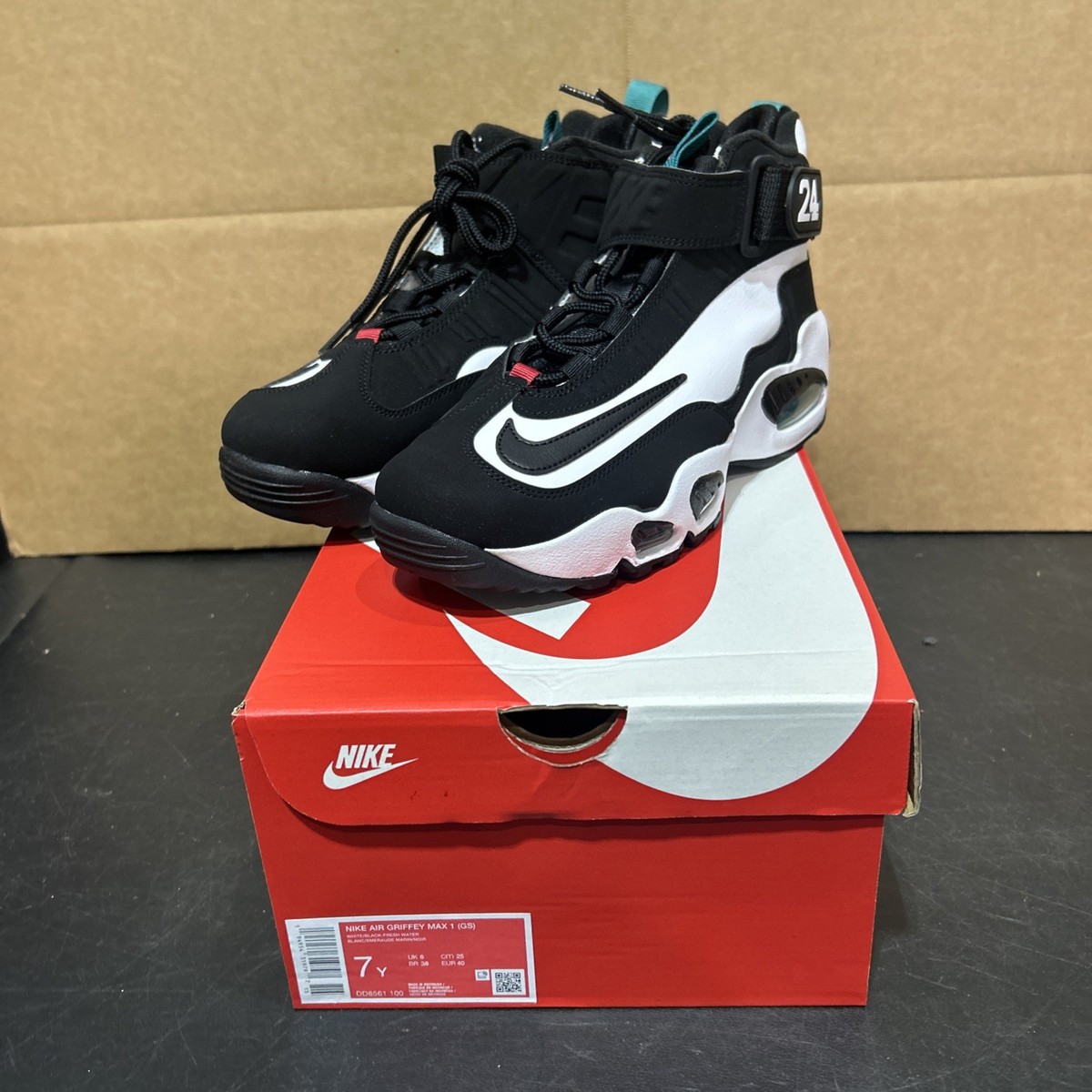 NIKE AIR GRIFFEY MAX 1 WHITE FRESHWATER GS SIZE 7Y BRAND NEW!! | eBay