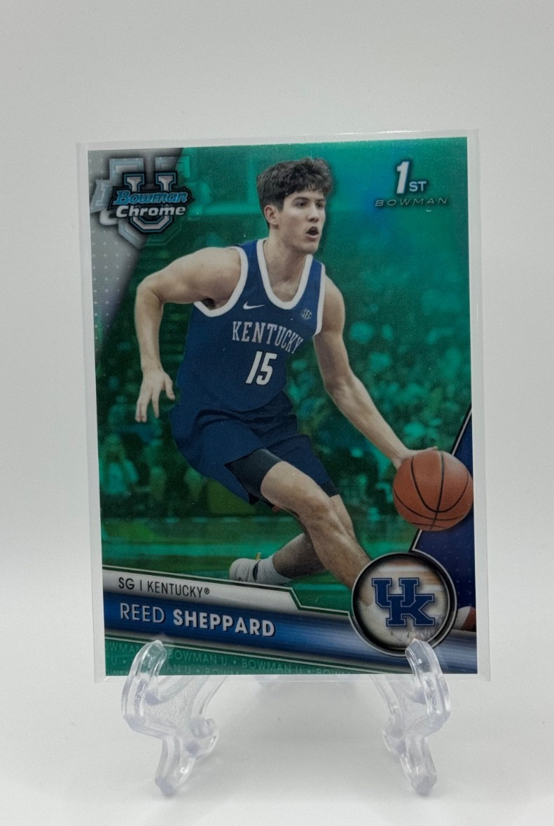 2023-24 Bowman U Chrome Aqua Refractor /299 Reed Sheppard #45