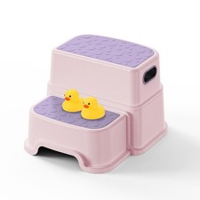 Step Stool for - Non-Slip 2 Step Stool for Potty Training  Bathroom Sink, Du...
