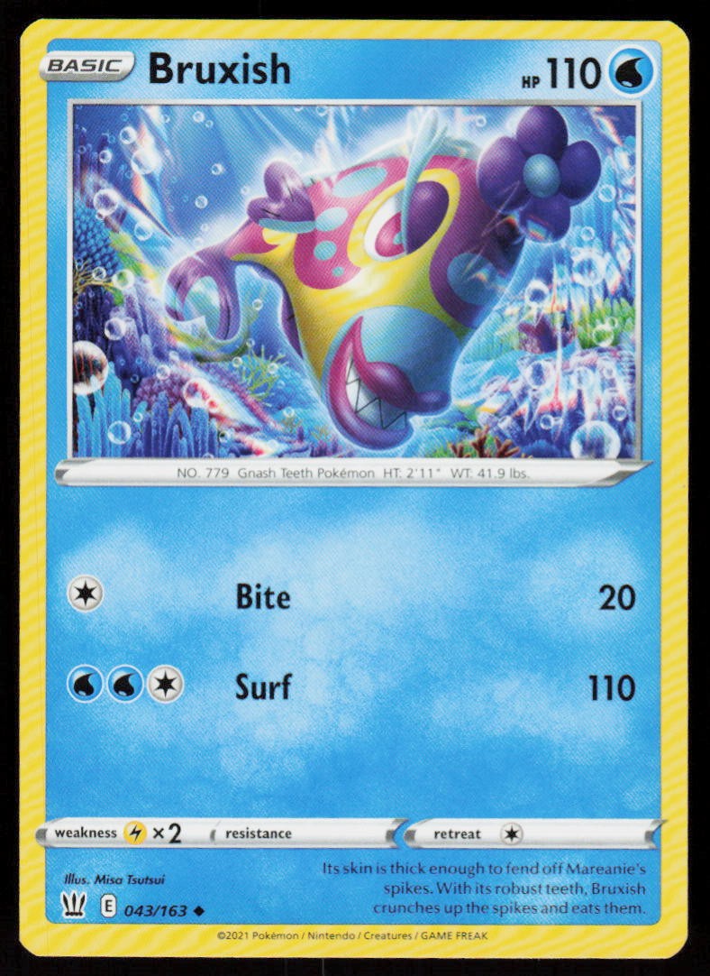 Bruxish 043/163 Uncommon Battle Styles Pokemon Near Mint