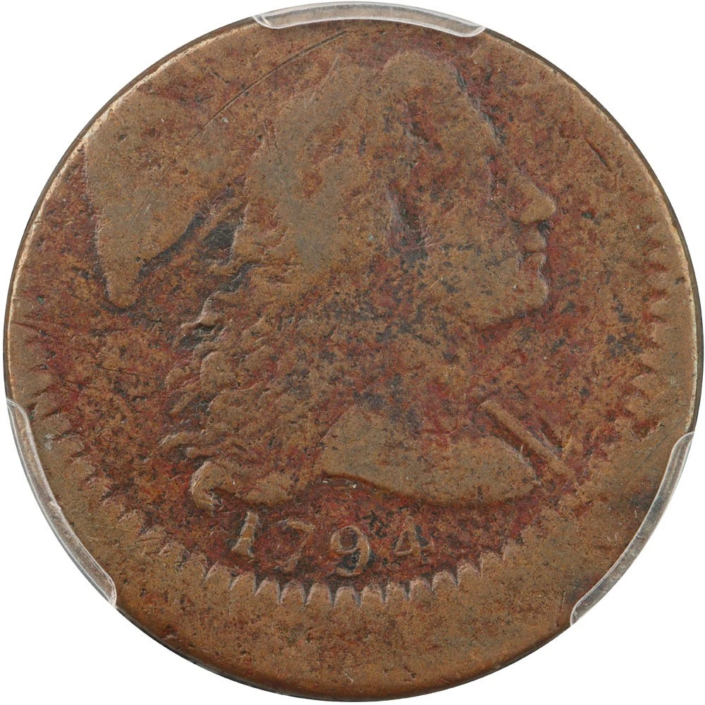 OFF-CENTER 1794 S-58 Liberty Cap Large Cent PCGS Fine Head of 1794 RARE error!