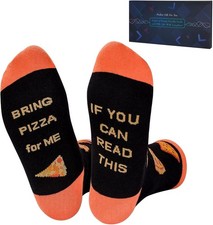 Funny Pizza Socks - Perfect Christmas Stocking Stuffers for Men  Teen Boys