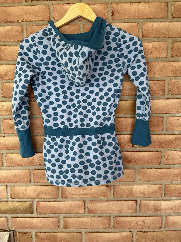 Top Pullover LL Bean Girl’s Verde Lunares Manga Larga con Capucha Talla Pequeña/8 Foto 2 de 4