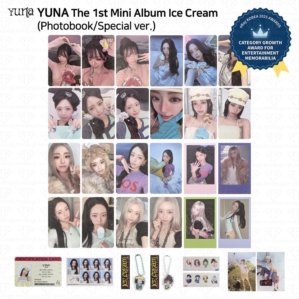 YUNA The 1st Mini Album Ice Cream Photobook/Special ver. Photocard