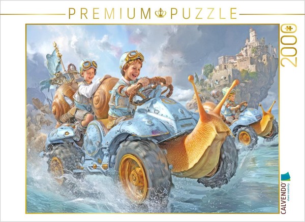 Calvendo Puzzle Snail Cart Races | 2000 Pieces, Finished Size 35.4 × 26.4 In (90-image
