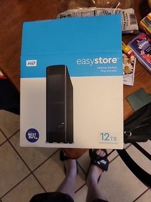 Western Digital easystore 12TB, External Hard Drive USB 3.0 Black