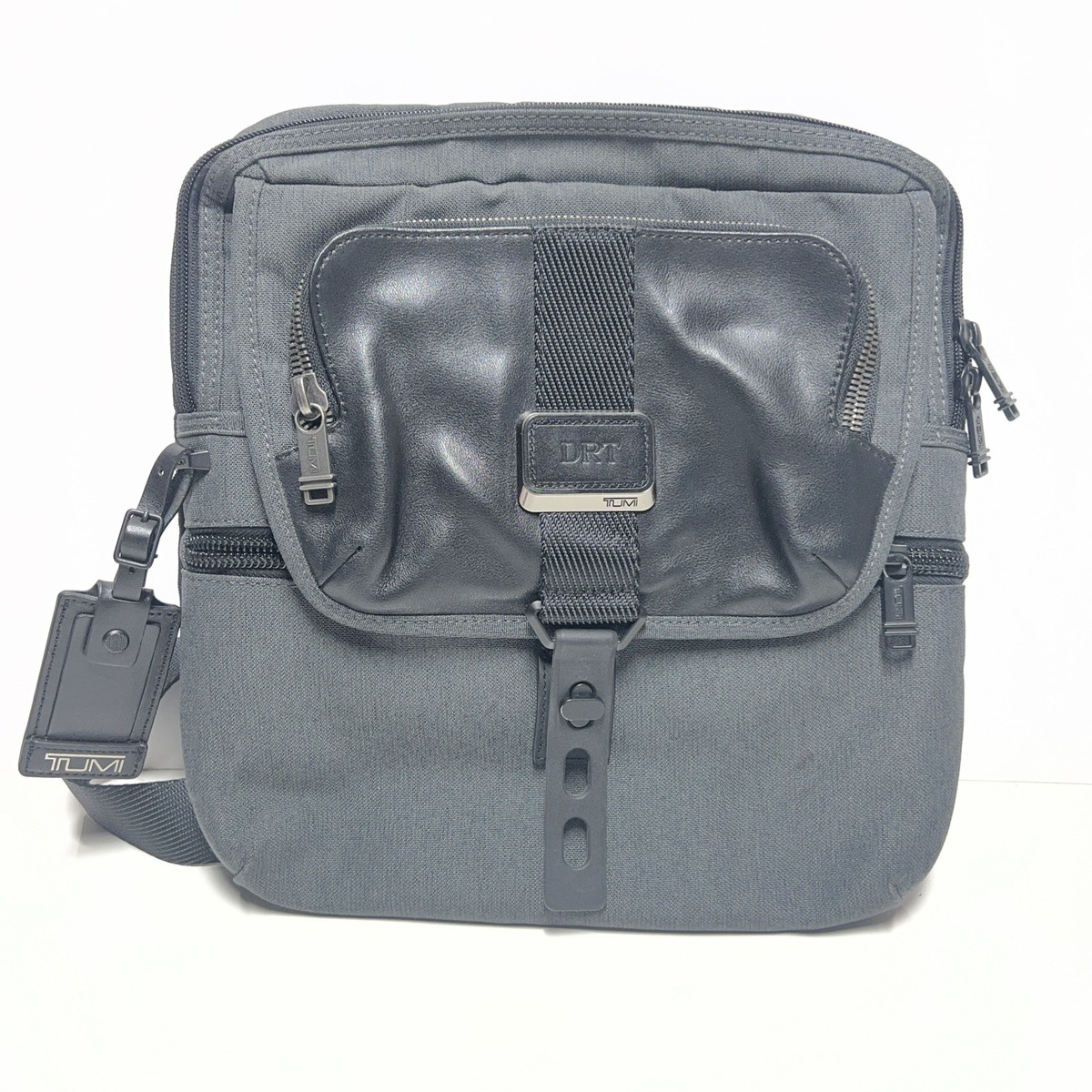TUMI Alpha Bravo Arnold Zip Flap Crossbody Bag Gray Black | eBay