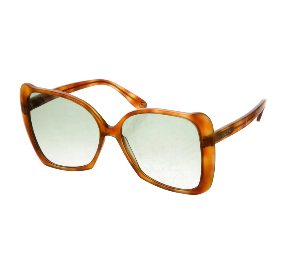 Gafas de sol Gucci carey de gran tamaño cuadradas/ojo de gato para mujer + estuche + bolsa para el polvo Foto 3 de 4