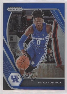 2021-22 Panini Prizm Draft Picks Blue Prizm 24/199 De'Aaron Fox #72 rf2