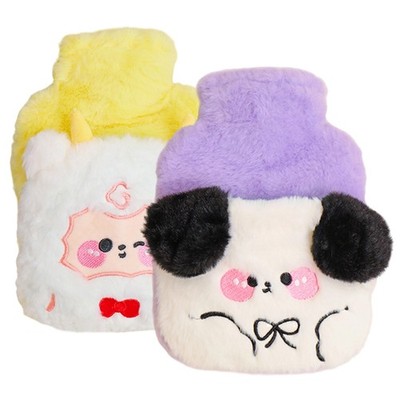 Hot Water Bottle Cartoon Animal Plush Cover Heating For Child Adults Daily Use