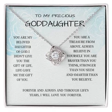 Goddaughter Gifts Necklace, First Communion Gift For Girl Holy Communion Gift