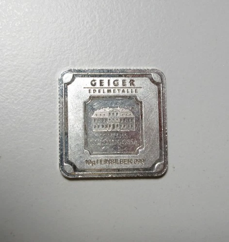 Geiger Edelmetalle 10 gram .999 Silver Square Bar - Lot#996