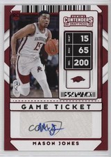 2020 Panini Contenders Draft Picks Sticker Game Ticket Red Mason Jones Auto 0o5y