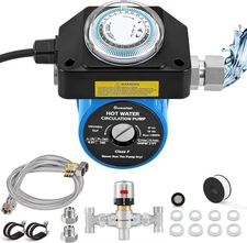 Instant Hot Water Recirculating Pump w/ Stainless Steel Adjustable Bypass 4202