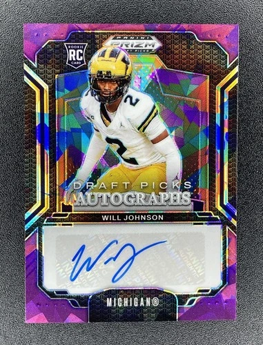 Will Johnson 36/50 - 2025 Panini Prizm Draft Picks Autographs Purple Michigan