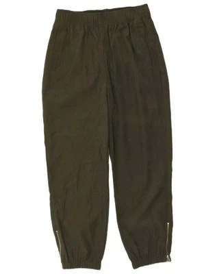 ZARA Womens Joggers Cropped Trousers Small W26 L25 Khaki Polyester AF13 - Image 1 of 3
