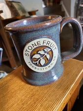 Sunset Hill Stoneware, Stone Fruit Coffee Mug. Youngstown Ohio Excellent