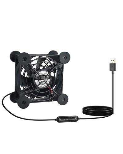 USB 80mm leiser Ventilator, 6-Windgeschwindigkeiten Smart Timing Controller - Bild 2 von 15