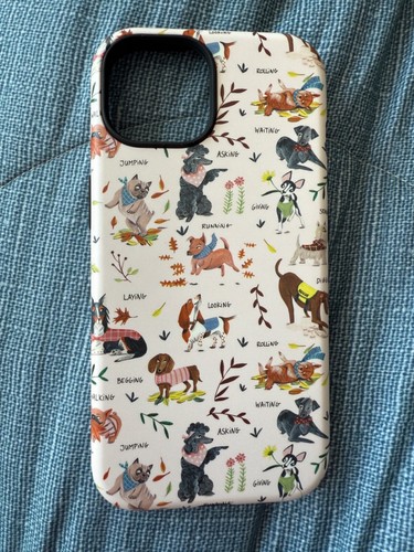 Stringberry Iphone 15 Tough Case 'Dog Pattern' by Caroline Bonne Muller - 第 1/2 張圖片