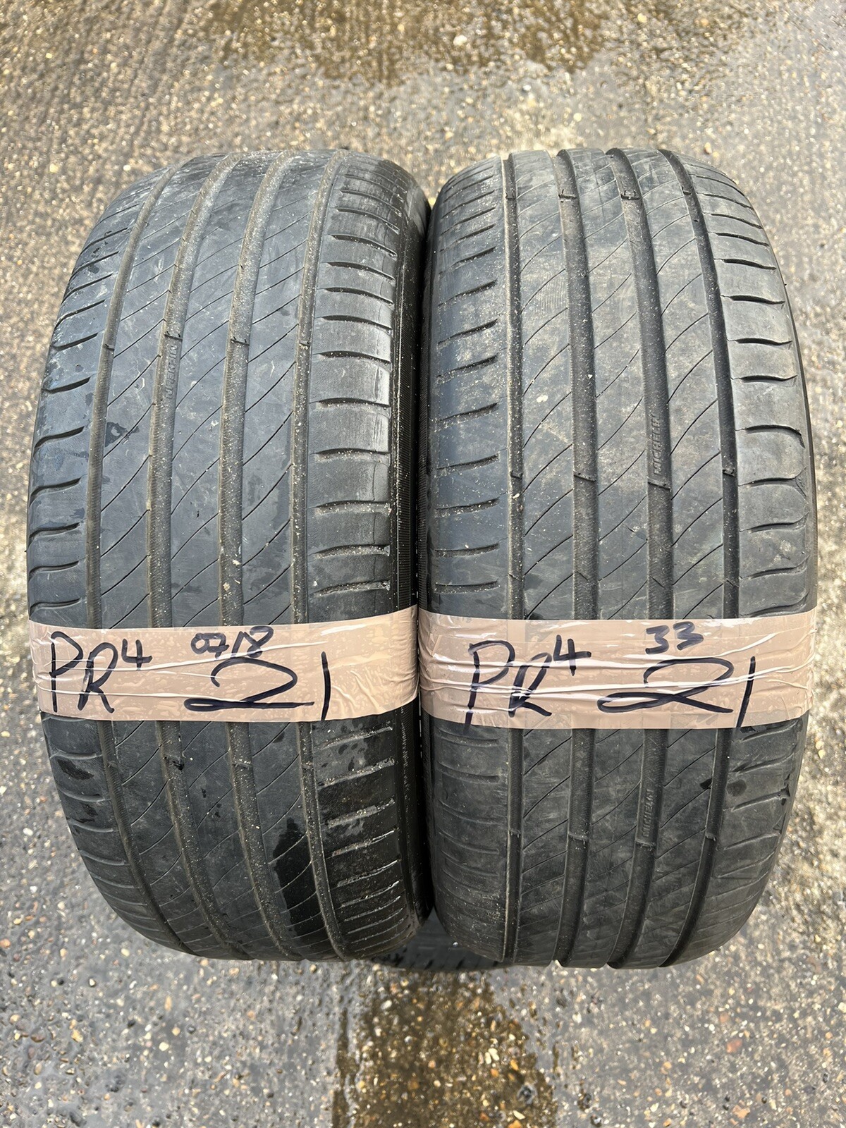 Pair of 205 55 16 91v michelin primacy 4 tread 5mm dot code 2018 2021