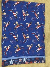 SMOOPY/ CHARLIE BROWN Home Made PILLOWCASE Patriotic 4th July Firework  stars
