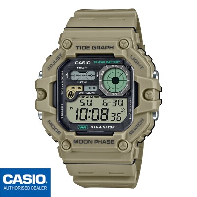 CASIO WS-1700H-5AVEF WS-1700H-5A Hombre Fases Lunares INDICADOR MAREAS