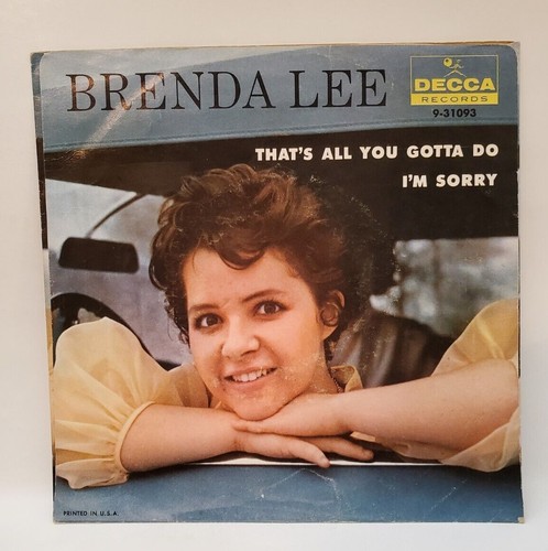 Brenda Lee I'M SORRY / THAT'S ALL YOU GOTTA DO (45/PS)#31093 PLAYS VG++ NO NOISE - Picture 2 of 6
