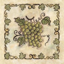 Ceramic Backsplash Tile Mural Fruit Vegetable Kitchen/Bathroom - Sweet Grapes I