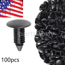 100X 8mm Bumper Clips Auto Car Hole Plastic Rivets Fastener Fender Push Pin HOT 