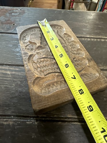 Antique Primitive Wooden Cookie Mold - Picture 3 of 3