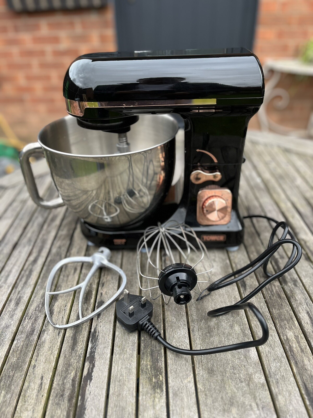 Tower T12033RG 3in1 5L Stand Mixer with 6 Speeds and Black Rose Gold