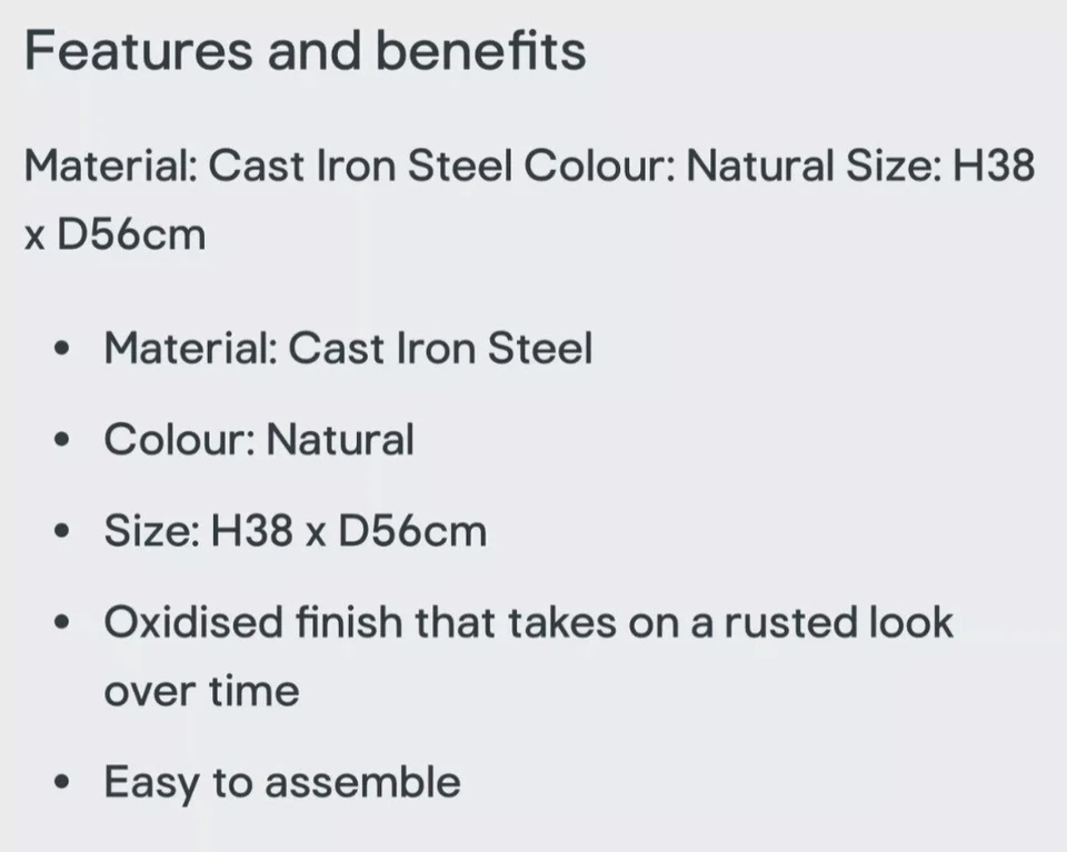 Fire Pit Oxidised Steel Rust Look Fire Bowl Patio Garden Heater Modern Autumn BN - Image 3 of 4