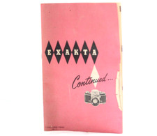 VINTAGE EXAKTA VX AND EXA CAMERA LENS AND ACCESSORIES MANUAL