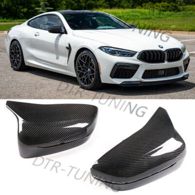 Real Carbon Fiber Side Mirror Cover Caps Fit 2018-2024 BMW F90 M5 F91 F92 F93 M8