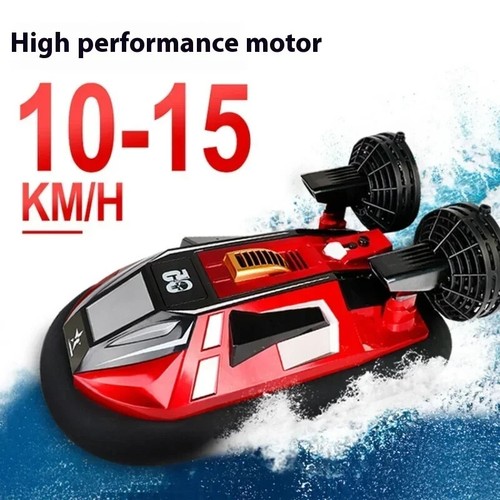 2,4G Fernbedienung amphibisches Luftkissenfahrzeug 4-Wege RC Speedboat Spielzeug für Land & Wasser - Bild 3 von 8